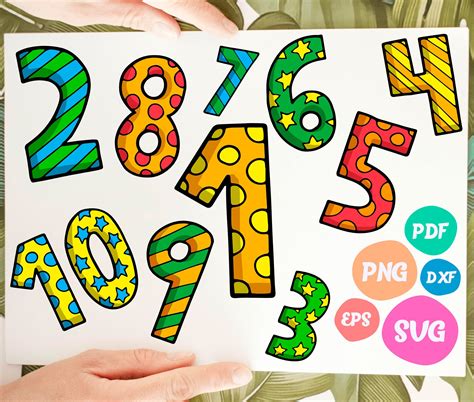 Colorful Numbers Svg,kids Numbers Svg, Numbers Svg,colorful Numbers Svg, Cake Number Svg ...