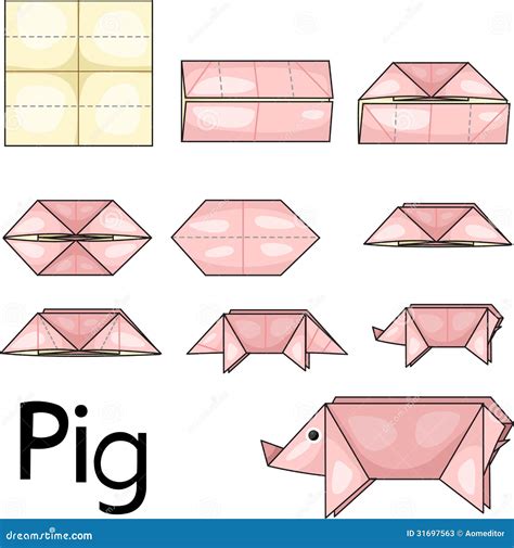 Origami Pig Stock Photos - Image: 31697563