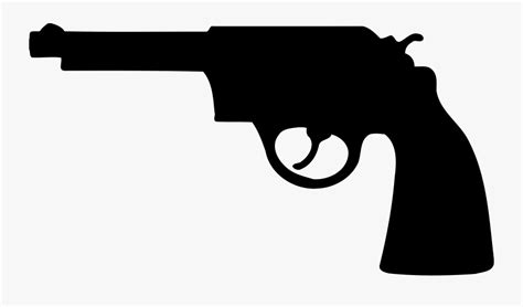 Revolver Silhouette Png , Free Transparent Clipart - ClipartKey