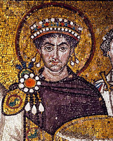 Emperor Justinian And His Attendants North Wall Of The Apse