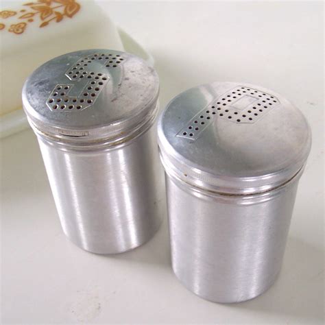 Vintage Aluminum Salt and Pepper Shakers