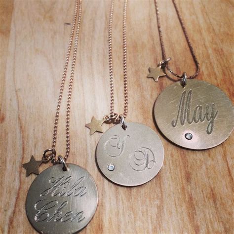 necklace, Custom engraving Nameme jewelty in**@***** | Monogram jewelry, Engraved pendant, Necklace