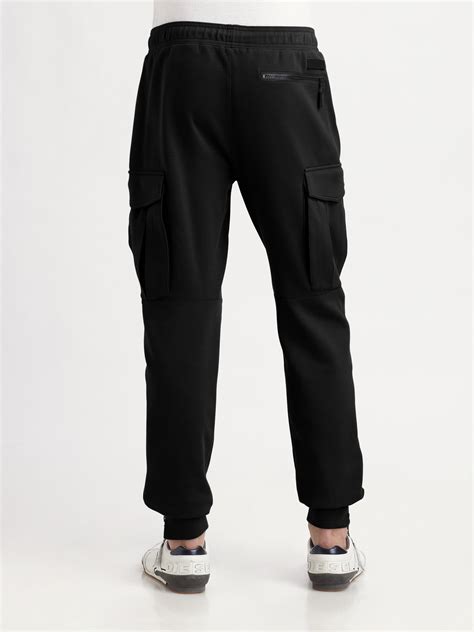 Burberry Drawstring Parachute Pants in Black for Men - Lyst