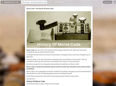 Morse Code - The History Of Morse Code - start.me