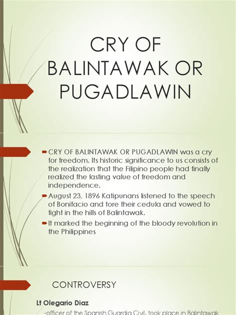 Cry of Balintawak or Pugadlawin | PDF