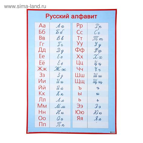 Russian Cursive Letter Chart