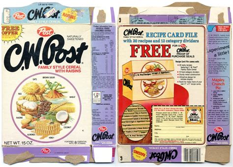 1979 C.W. Post Cereal Box | This is a neat little box, and I… | Flickr