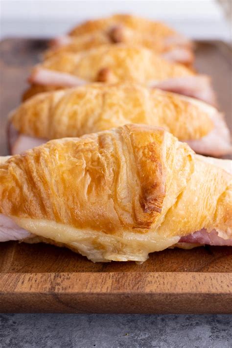 Ham and Cheese Croissant Sandwich Melts - Mighty Mrs | Super Easy Recipes