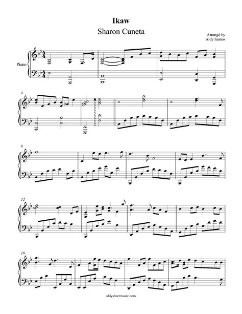 Ikaw – Sharon Cuneta – Aldy Sheet Music