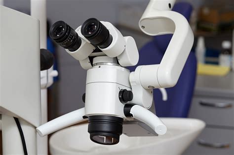 Professional Endodontic Medical Binocular Microscope In The Dental Office Stock Photo - Download ...