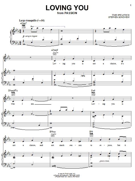 Loving You | Sheet Music Direct