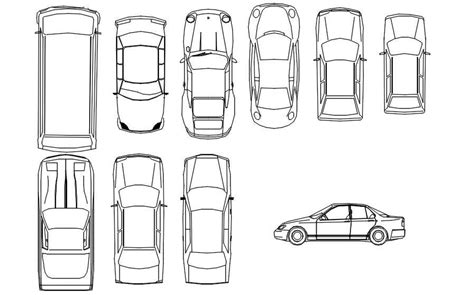 2d cad block of car plan in AutoCAD, dwg file. - Cadbull