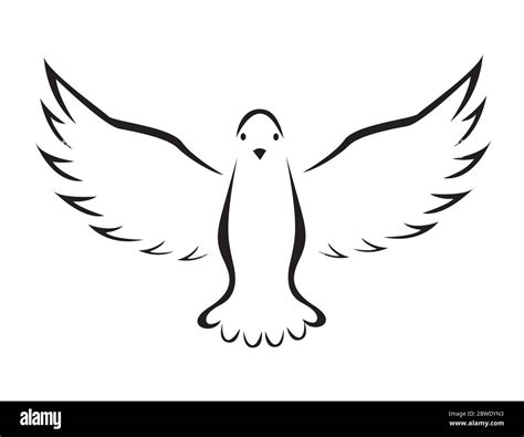 Vector illustration of flying dove Stock Vector Image & Art - Alamy