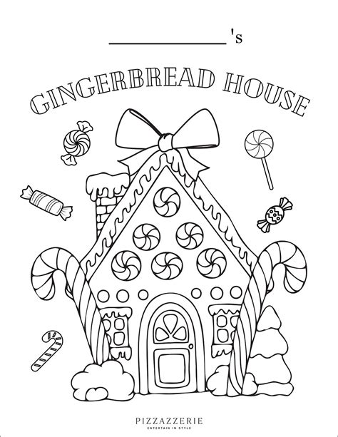 Gingerbread House Coloring Pages