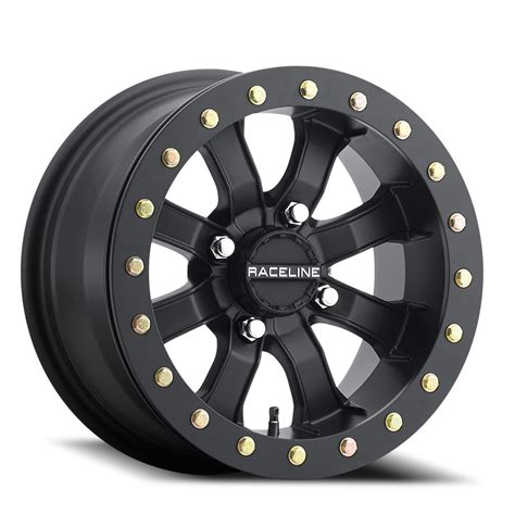 Raceline Black Mamba Beadlock UTV A71B Rims & Wheels Satin Black, 14.0x10.0 - Group-A Wheels