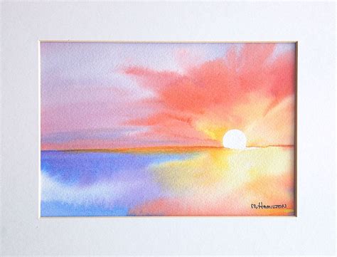 watercolor sunrise scene - Google Search | Easter | Pinterest | Watercolor, Scene and Google search