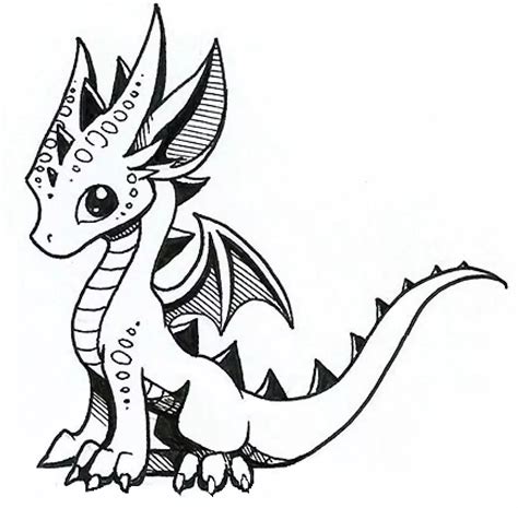 Cute Baby Dragon Coloring Pages - Free PDF