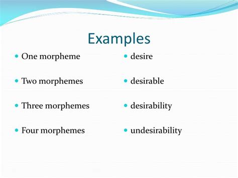 PPT - Types of morphemes PowerPoint Presentation - ID:2318430