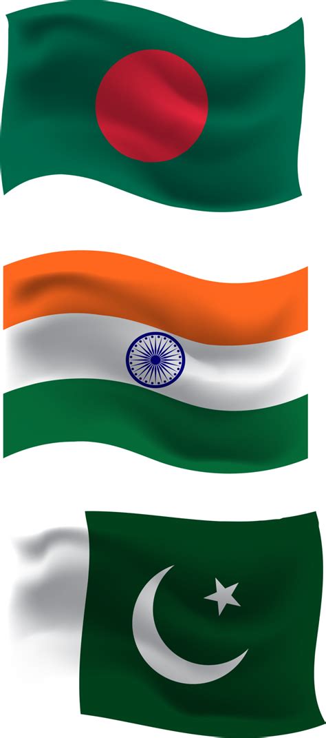 Bangladesh india pakistan flag 24396894 PNG