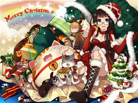 🔥 Download Anime Christmas Girls Desktop Wallpaper Animewp by ...