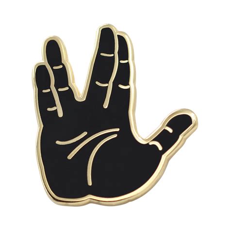 Live Long & Prosper Emoji Star Trek Enamel Pin