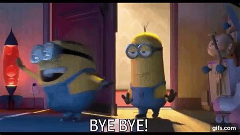 Bye bye Minions | Bye bye, Bye gif, Minions