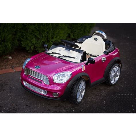 Kids Sports Mini Cooper Style Ride On Car Pink 12V | Kids sports, Mini ...