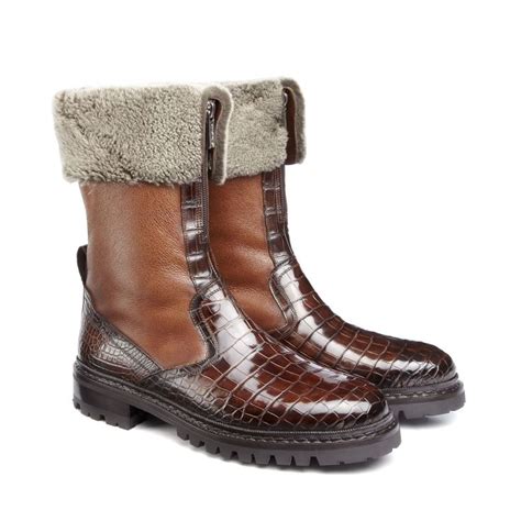 Crocodile leather boots | Boots, Crocodile leather, Leather boots