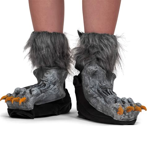 Werewolf Feet Shoe Covers - Silver Grey were Wolf Monster Foot Claws Costume Accessories | Michaels