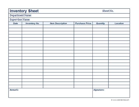 How To Make A Printable Inventory List - Printable Templates Free