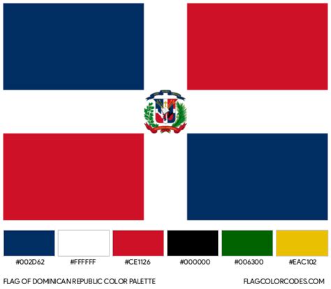 Dominican Republic flag color codes