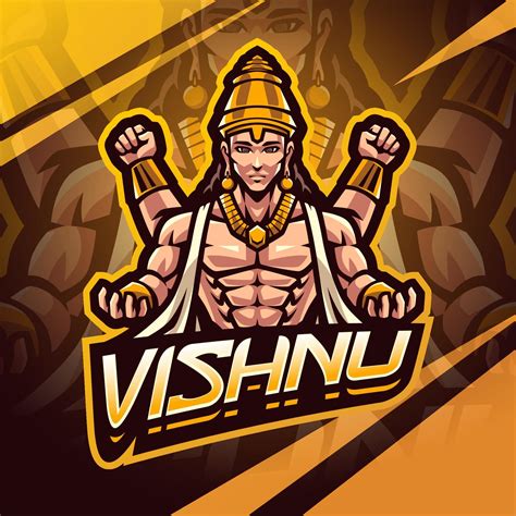 Vishnu esport mascot logo design 15644188 Vector Art at Vecteezy