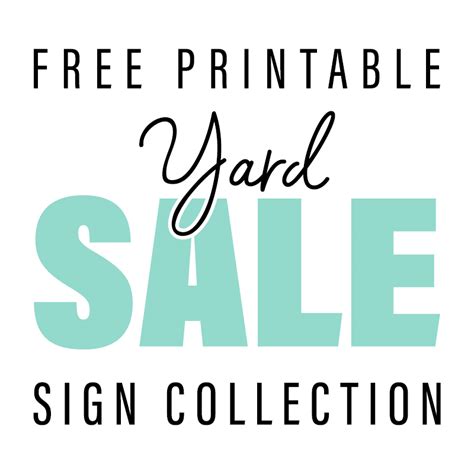 Editable Printable Yard Sale Signs