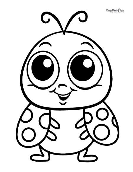 Printable Ladybug Coloring Pages – 30 Sheets to Color - Easy Peasy and Fun