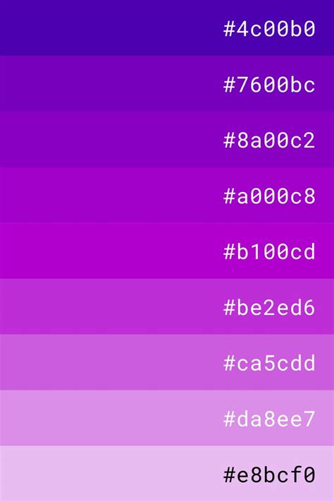 Purple color palette | Hex color palette, Digital paint color, Purple color palettes