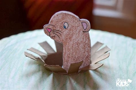 Groundhog Day Craft Activity with Printable Pattern - Jinxy Kids