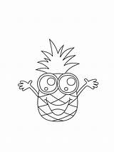 Funny Pineapple Fruit coloring Page  Download Print Or Color Online sketch template