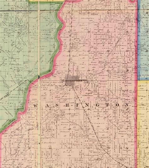 Morgan County Indiana 1875 Old Wall Map Reprint With - Etsy