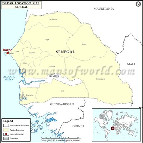 Where is Dakar | Location of Dakar in Senegal Map