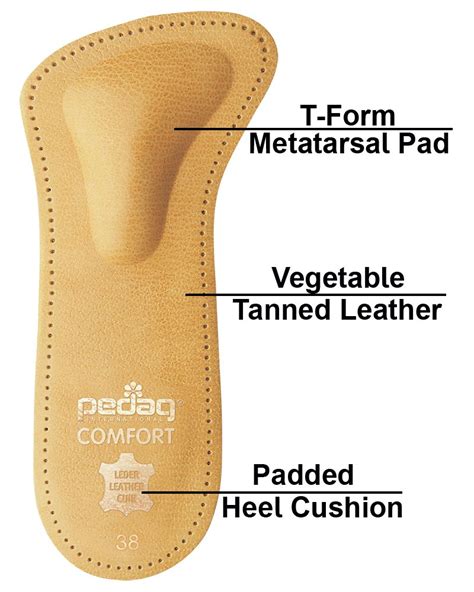 Pedag 142 Comfort 3/4 Leather Orthotic with Supportive Metatarsal Pad ...