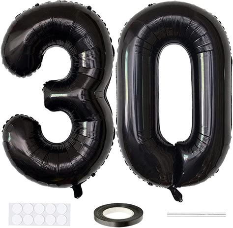 Xihuimay Number 30 Balloons 40 inch Digital Balloon Alphabet 30 ...