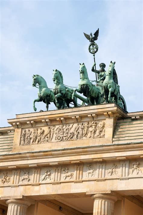 Brandenburg Gate and Quadriga Stock Photo - Image of berlin, bronze: 20602524