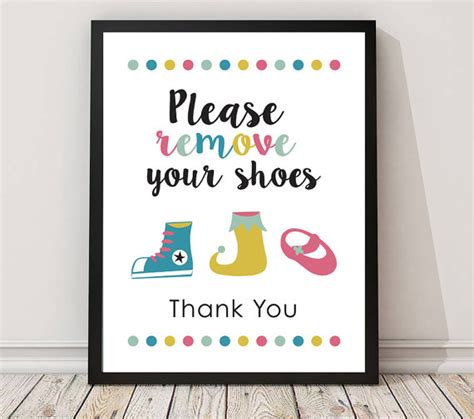 Please remove your shoes sign PRINTABLE arttake by MyDreamWall | My ...