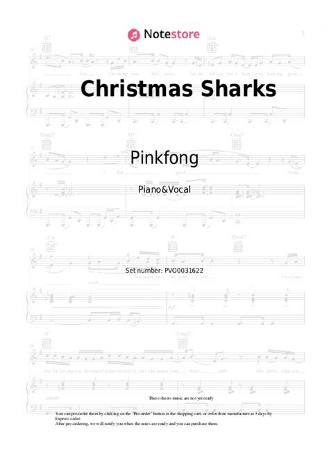 Pinkfong - Christmas Sharks piano sheet music in Note-Store.com | Piano ...