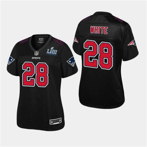 Women New England Patriots #28 James White Super Bowl LIII Champions ...