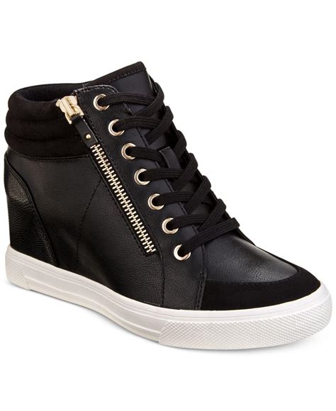 ALDO Kaia Wedge Sneakers in Black - Lyst