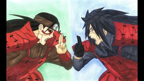 Drawing Madara Uchiha vs Hashirama Senju - YouTube