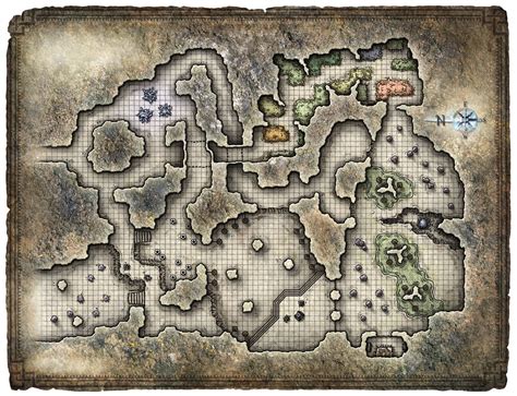 mountain cave hq | Caves ( D&D Maps ) | Doomed Gallery | D d maps, Pathfinder maps, Fantasy map