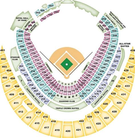 Kauffman Stadium Seating Map With Rows | Awesome Home