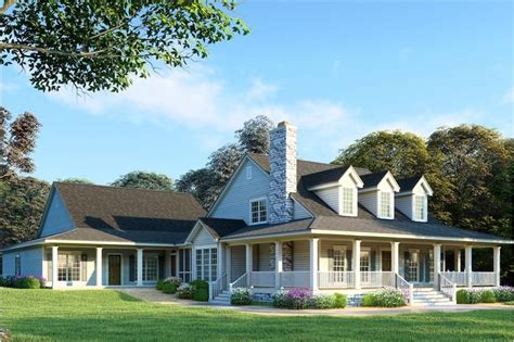 6-Bedroom Country Style Home with In-Law Suite | The Plan Collection | Farmhouse style house ...